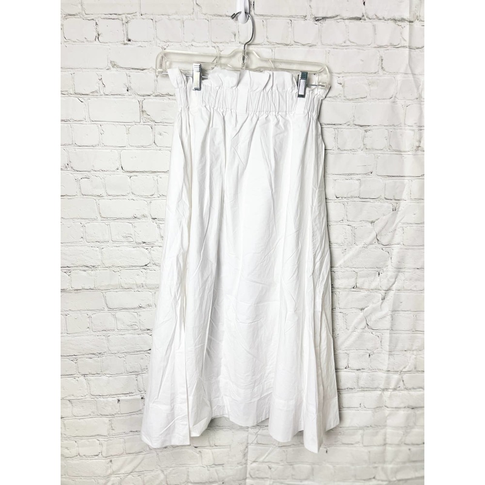 NWT Everlane Button-Front A-Line Skirt White Women Size S - Picture 2 of 5